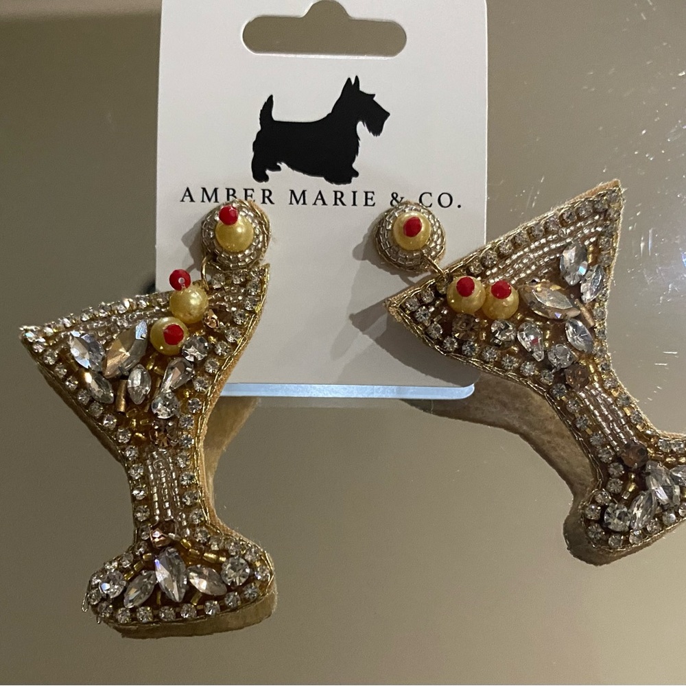 Martini glass earrings